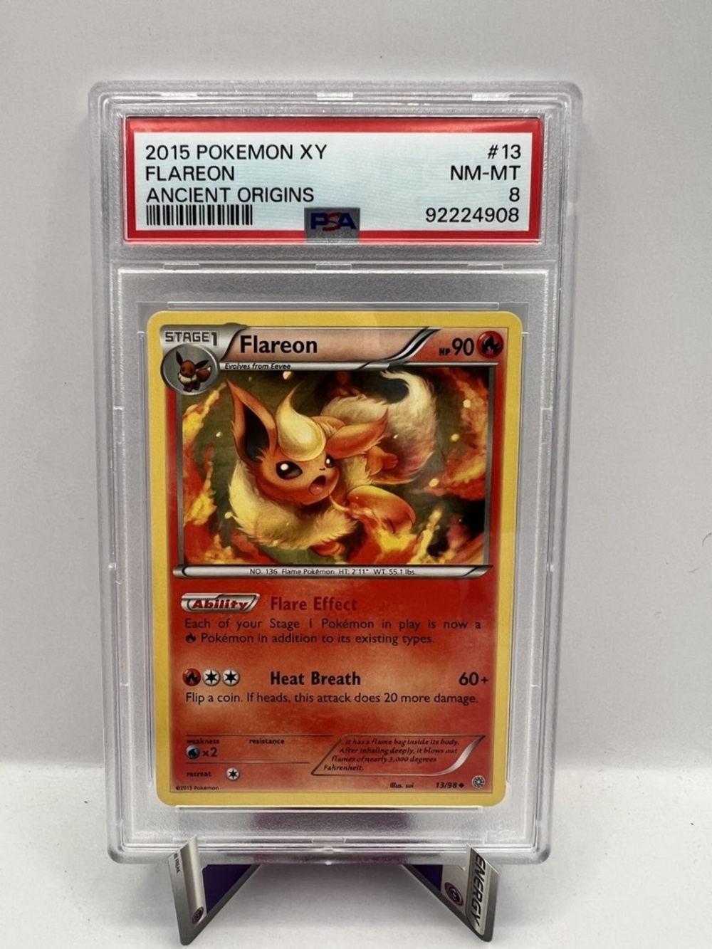 2015 Flareon 13/98 PSA 8 XY Ancient Origins